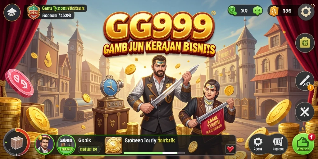 Screenshot GG999 menampilkan pemain yang mengelola bisnis mereka dengan penuh strategi.