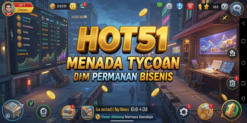 Tampilan menarik dari gameplay HOT51 yang penuh strategi Tycoon.