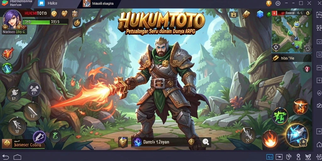 Screenshot menunjukkan aksi seru pertarungan di dalam HUKUMTOTO.