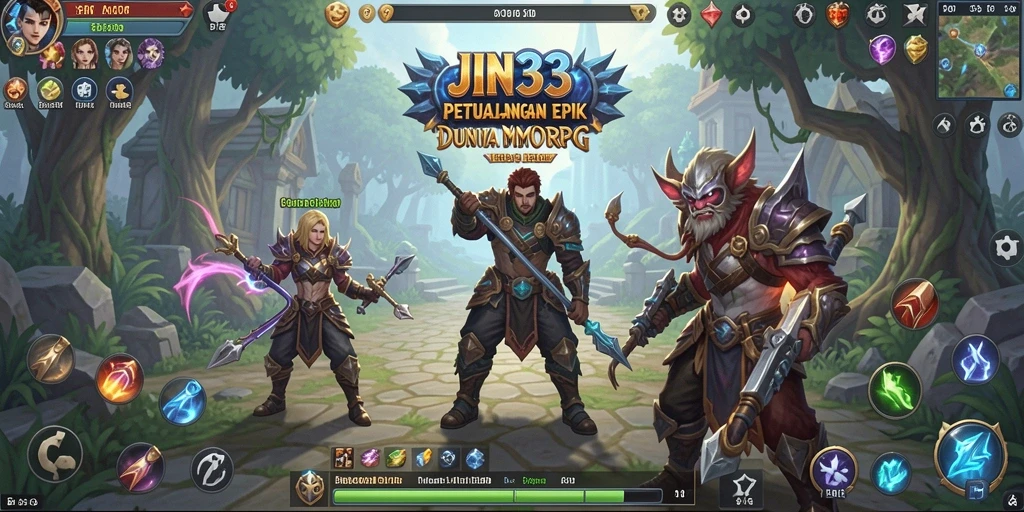 Gameplay JIN33 yang menampilkan petualangan MMORPG seru.