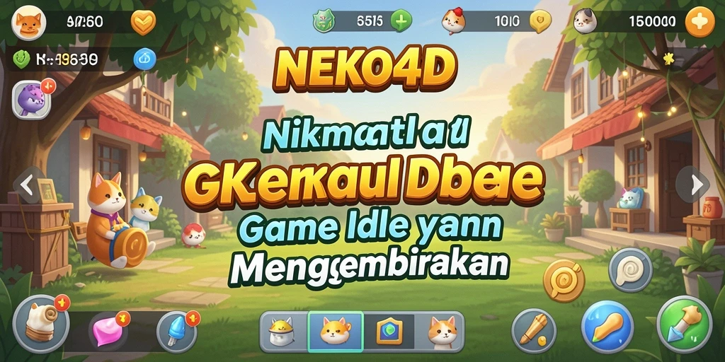 Tampilan gameplay NEKO4D yang penuh warna dan dinamis.