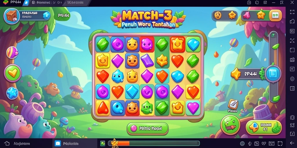 Tampilan gameplay seru PP444 yang penuh tantangan Match-3.