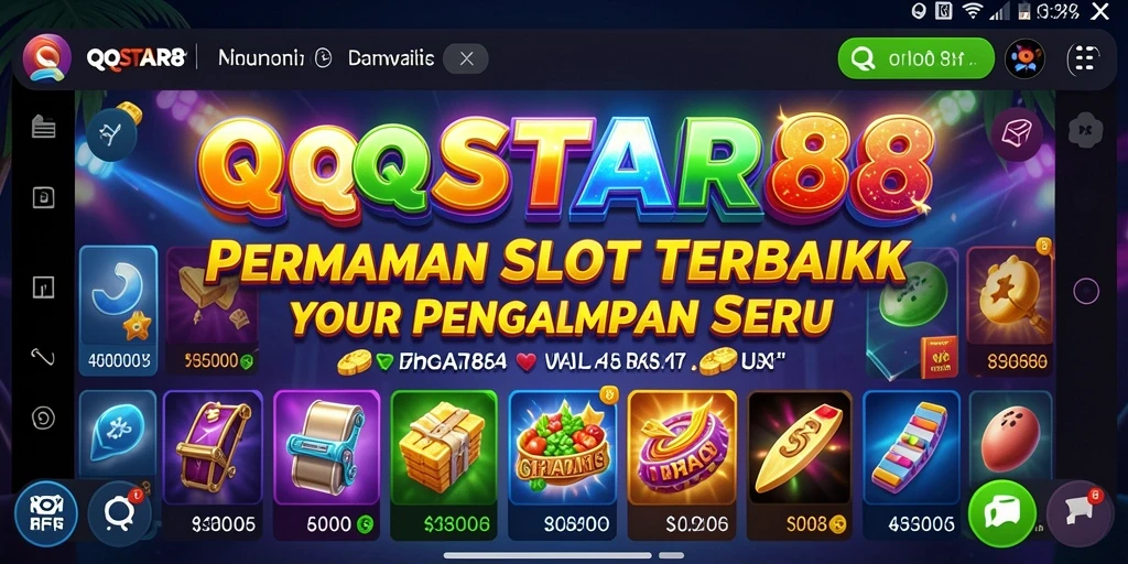 Screenshot menunjukkan gameplay seru dari QQSTAR88 dengan grafis yang memukau.