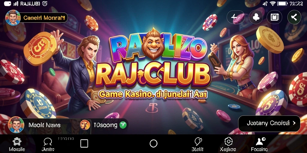 Tangkapan layar RAJACLUB menampilkan pengalaman bermain kasino yang mendebarkan.